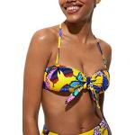 Sujetadores Bikini amarillos de poliamida Desigual talla S de materiales sostenibles para mujer 