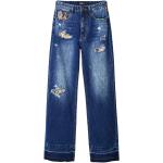Jeans baggy azules de algodón rebajados de otoño Loose Desigual talla S para mujer 