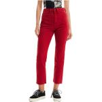 Vaqueros y jeans rojos de algodón rebajados de otoño informales Desigual talla S para mujer 