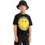 Camisetas negras de manga corta infantiles con logo Desigual 12 años 