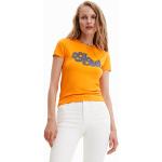 Camisetas naranja de manga corta tallas grandes manga corta con cuello redondo Desigual talla XXL para mujer 