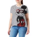 Camisetas estampada blancas rebajadas La casa de Mickey Mouse Mickey Mouse con rayas Desigual talla S para mujer 