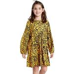Vestidos diarios infantiles amarillos rebajados leopardo Desigual 4 años para niña 