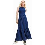 Vestidos bordados azules tallas grandes con cuello redondo informales Desigual talla XXL para mujer 