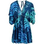 Vestidos azul marino de viscosa de manga corta tallas grandes manga corta Desigual fruncido talla XS para mujer 