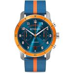 DeTomaso Venture Chronograph Limited Edition Blue Orange - Reloj de pulsera para hombre, analógico, cuarzo, correa de nailon, color azul, azul, Correa