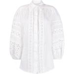 Blusas blancas de algodón rebajadas Zimmermann con crochet para mujer 