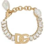 Pulseras strass doradas de latón con logo Dolce & Gabbana Talla Única para mujer 