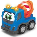 Dickie Toys Happy Series-Volvo FMX Vehículos de Construcción para niños a Partir de 1 año, Volquete, Hormigonera o Camión Contenedor, 13 cm, Modelos y Colores Aleatorios