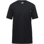 Camisetas negras de algodón de manga corta manga corta con cuello redondo de punto Dickies talla S para hombre 
