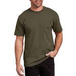 Camisetas verdes de algodón de manga corta manga corta con cuello redondo militares Dickies talla M para hombre 