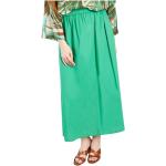 Faldas largas verdes de algodón rebajadas de verano Diega talla XL para mujer 