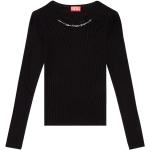 Camisetas negras de viscosa de manga larga manga larga de punto Diesel talla S para mujer 