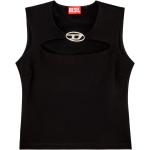 Camisetas negras de punto  rebajadas de punto Diesel talla M para mujer 