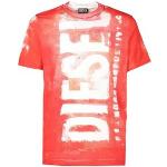 Camisetas estampada rojas de algodón con logo Diesel talla XL para hombre 