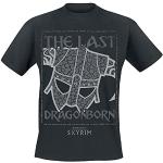 Difuzed The Elder Scrolls - Last Dragonborn - Camiseta para Hombre, Negro, M