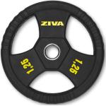 Disco olímpico acero Ziva Performance Negro/Amarillo - 1.25kg