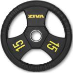 Disco olímpico acero Ziva Performance Negro/Amarillo - 15kg