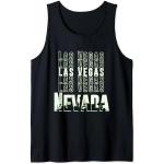 Diseño del horizonte de Las Vegas Nevada - Ilustración icónica del paisaje urbano Camiseta sin Mangas