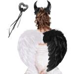 Disfraces blancos de cuero de ángel para mujer 