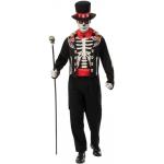 Disfraces multicolor de poliester de esqueleto floreados Bristol Novelty con motivo de Dia de  Muertos para mujer 