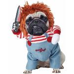 Disfraz de perro Chucky Muñeca Cosplay Traje Juego de rol Divertido Mascotas Perros Disfraz para Halloween Fiesta Ropa para Perros