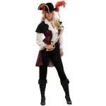 Disfraces multicolor de pirata con rayas Bristol Novelty con volantes para mujer 