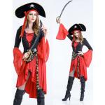 Disfraces rojos de poliester de pirata tallas grandes talla XXL para mujer 