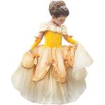 Disfraz de princesa de La Bella y la Bestia, vestidos de fiesta de Halloween, vestidos de princesa para niña, 8-9 años (altura 51.2 pulgadas), Bella