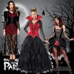 Disfraces rojos de vampiro de otoño talla XL para mujer 