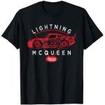 Camisetas negras de encaje de manga corta Disney Lightning McQueen con logo talla S para hombre 