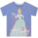 Disney Camiseta para Niñas Cinderella Azul 3-4 Año