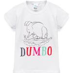Disney Dumbo T-Shirt Girls Kids Bosquejo Blanco Top de Manga Corta 3-4 años