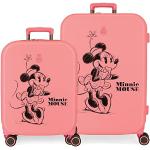 Set de maletas rosas de goma Disney con aislante térmico infantiles 
