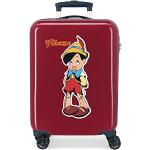 Disney Pinocchio Maleta de cabina Rojo 38x55x20 cms Rígida ABS Cierre de combinación lateral 34L 2 kgs 4 Ruedas dobles