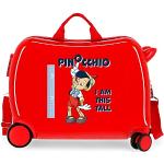 Disney Pinocchio Maleta Infantil Rojo 50x39x20 cms Rígida ABS Cierre de combinación lateral 34L 1,8 kgs 4 Ruedas