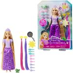 Mattel Disney Princess Rapunzel peinados mágicos Muñeca princesa con extensiones y accesorios para el pelo, juguete +3 años (HLW18)