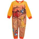 Disney The Lion King - Pijama de forro polar para niños, todo en uno, diseño de Simba, naranja, 4-5 Años
