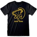 Disney The Lion King Simba Silueta Camiseta para Hombre Negro XL