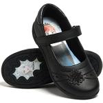 Zapatos colegiales negros de goma Disney con velcro con purpurina talla 24 infantiles 