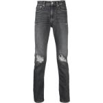 Jeans stretch grises de poliester rebajados ancho W32 largo L32 con logo Calvin Klein Jeans rotos talla XXS para hombre 