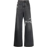 Pantalones grises de algodón de tiro bajo ancho W30 largo L32 Diesel para mujer 