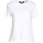 Camisetas blancas de algodón de manga corta manga corta con cuello redondo de punto DKNY con lentejuelas talla XS para mujer 