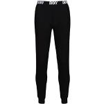 DKNY Pantalones de Salón Hombre, Color Negro, con Cintura de Marca Llamativa, 100% Algodón Casual Pants, Black, M Men's