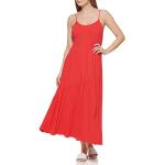 Vestidos informales rojos de verano maxi con cuello redondo informales DKNY talla S para mujer 