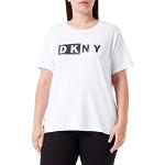 Tops deportivos blancos manga corta con cuello redondo DKNY talla S para mujer 