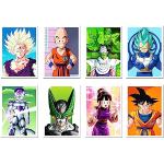 DKORARTE Set 8 posters A4 Dragon, Goku, Vegeta, Ball Z, (29,7 x 21 cm)
