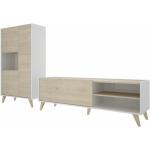 Homely - Mueble de Salón Modular IBIZA MINI | Conjunto 4 Muebles | Muebles  Salón Completo | Mueble para Televisión + Mueble Bajo + Mueble Alto +