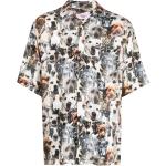 Camisetas multicolor de viscosa de manga corta rebajadas manga corta con motivo de perros talla S para mujer 