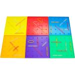 DOHE Educa-Geoplanos para Niños con 36 Gomas Elásticas, Multicolor, 15x15x5,2 cm (1010)